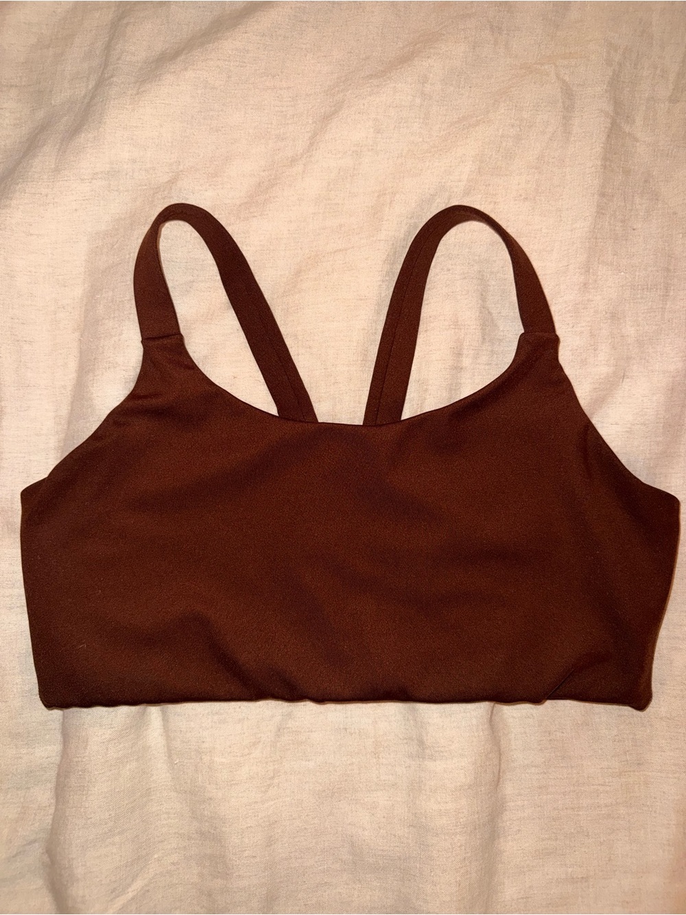 girlfriend collective Scoop Sports Bra in Chocolate Brown
